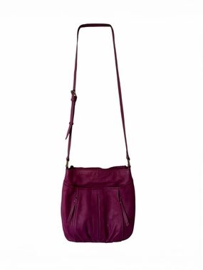 American Leather Company ($175) Lenne Double Entry Genuine Leather Crossbody Bag